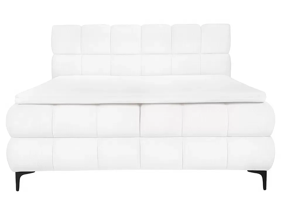 Белая двуспальная кровать Melani 160×200 с матрасом Константа Мелани