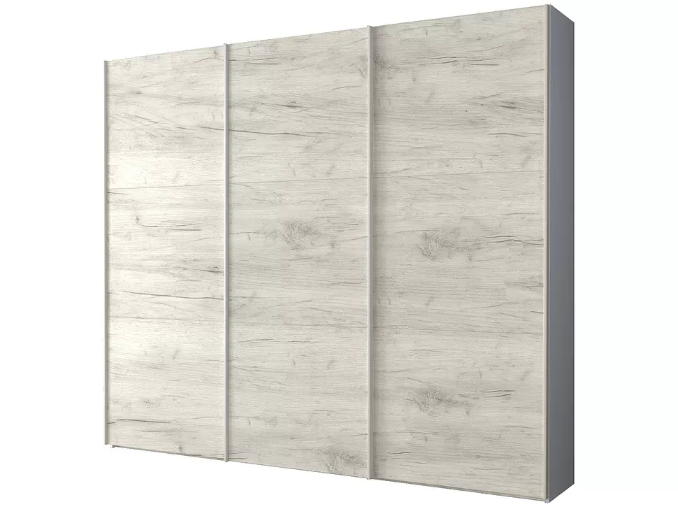 Шкаф купе ErgoSens Lux 16 Екр-1 2100х2400х667, цвет корпуса дуб крафт белый, производства мебельной фабрики Константа Шкаф купе ErgoSens Lux 16 Екр-1 2100х2400х667, цвет корпуса дуб крафт белый, производства мебельной фабрики Константа