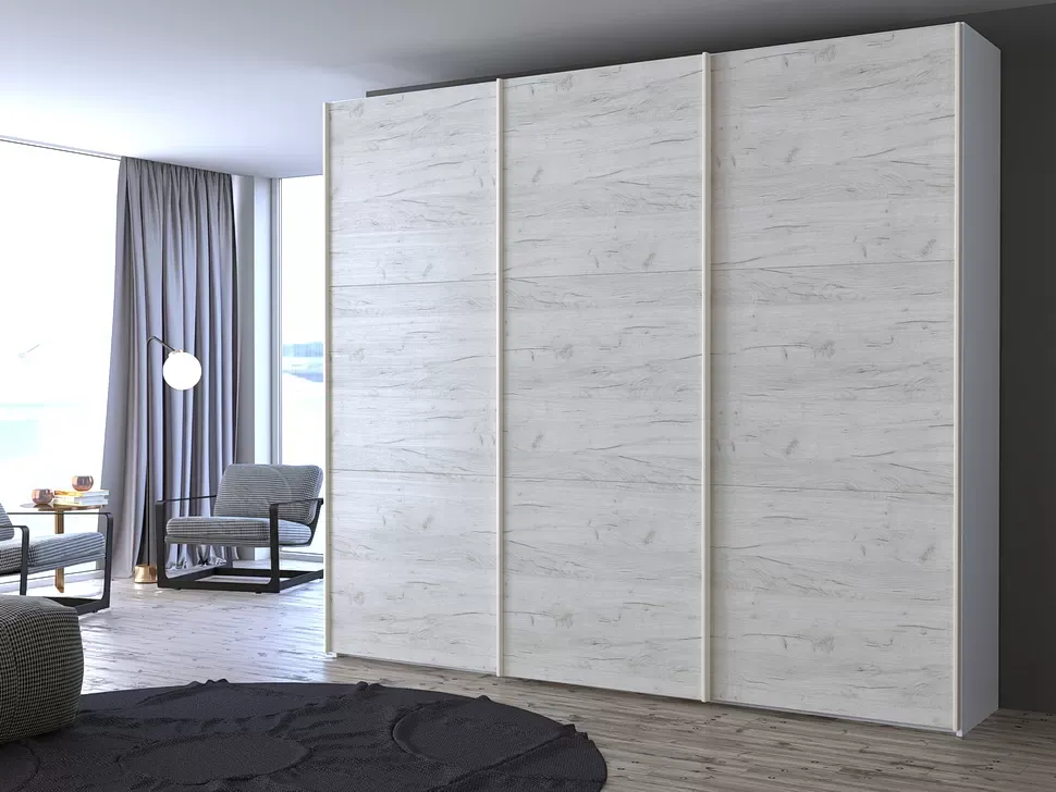 Шкаф купе ErgoSens Lux 16 Екр-1 2100х2400х667, цвет корпуса Сосна Водевиль, производства мебельной фабрики Константа Шкаф купе ErgoSens Lux 16 Екр-1 2100х2400х667, цвет корпуса Сосна Водевиль, производства мебельной фабрики Константа