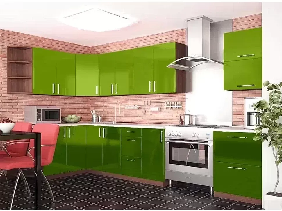 Грін Кутова кухня MoДa 3,4×1,7 м Віп-Майстер Грін Кутова кухня MoДa 3,4×1,7 м Віп-Майстер