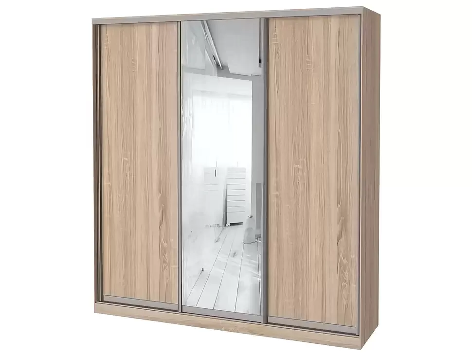 Шкаф-купе трехдверный 1800x450x2400 ширина 1,8 метра Стандарт мебельная фабрика ВИП-Мастер Шкаф-купе трехдверный 1800x450x2400 ширина 1,8 метра Стандарт мебельная фабрика ВИП-Мастер