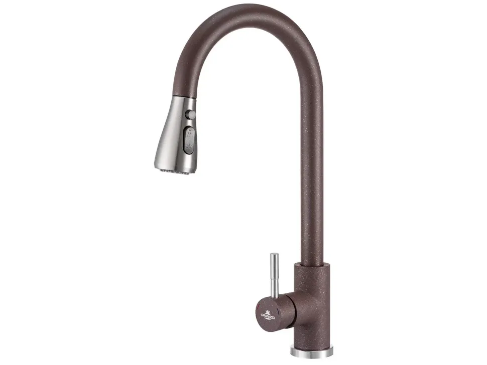 Смеситель с выдвижным изливом CAMPO Marron Granado фото 4