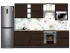 Шоколадная прямая кухня Флэт ВИП-Мастер, ширина 2600 мм.