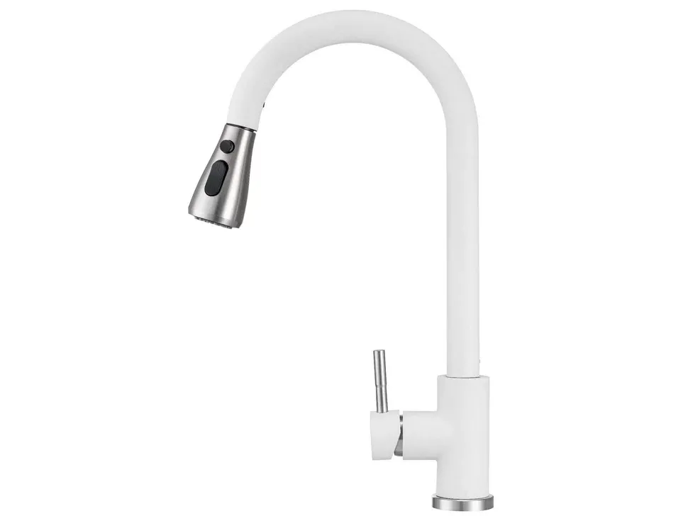 Смеситель с выдвижным изливом CAMPO White Granado купить в Киеве – Киев-Мебель™