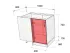 Розміри відкритої нижньої кутової тумби НСЩ 1000x820x600 для кухні Рост™ Розміри відкритої нижньої кутової тумби НСЩ 1000x820x600 для кухні Рост™