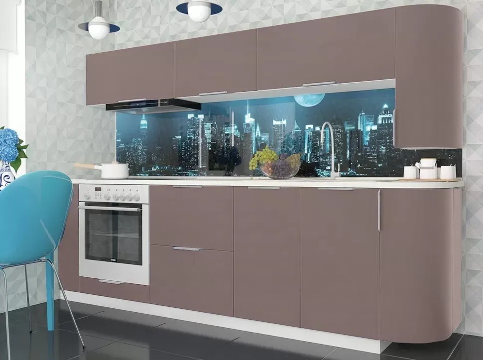 Бежевий Кухня Флет 2,5 м матова Віп-Майстер Бежевий Кухня Флет 2,5 м матова Віп-Майстер