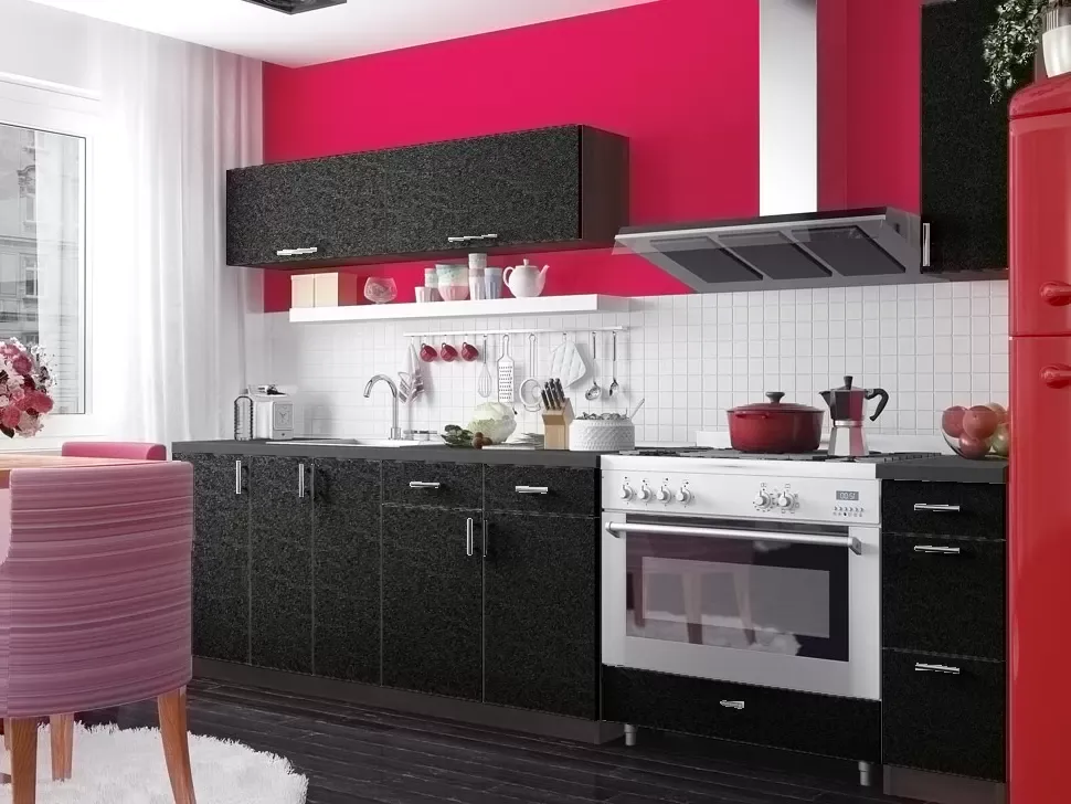 Антрацит Прямая кухня МоДа VIP-Master 2,1 метра Антрацит Прямая кухня МоДа VIP-Master 2,1 метра