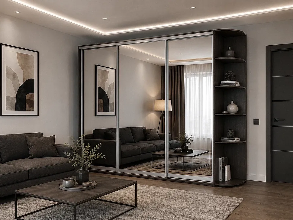 Шкаф-купе Феникс 2500×2200×600 Стандарт в гостиной