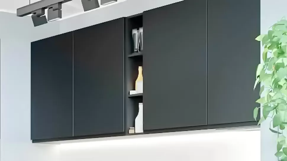 Черная угловая кухня Интерно  VIP-Master 3,8 метра 2600x1200