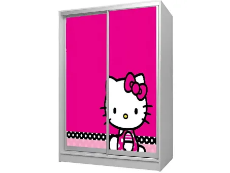 Шкаф-купе двухдверный Hello Kitty любой размер Арт-Мебель ЭСО