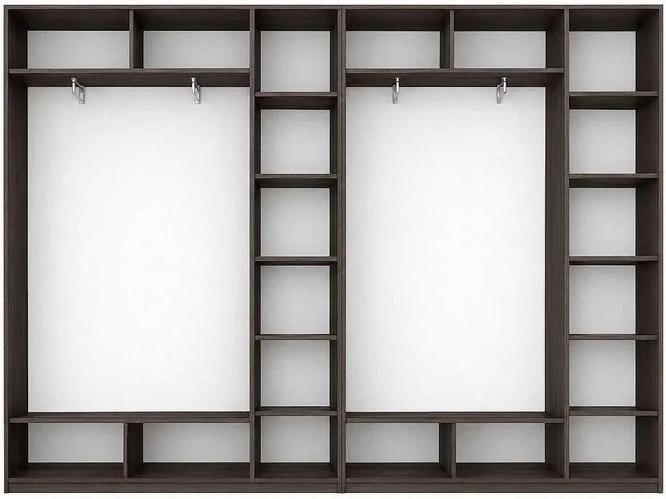 3600 Мм, 2400 Мм, 450 Мм Шкаф-купе орех с зеркалом Феникс Стандарт четырехдверный 3600 Мм, 2400 Мм, 450 Мм Шкаф-купе орех с зеркалом Феникс Стандарт четырехдверный