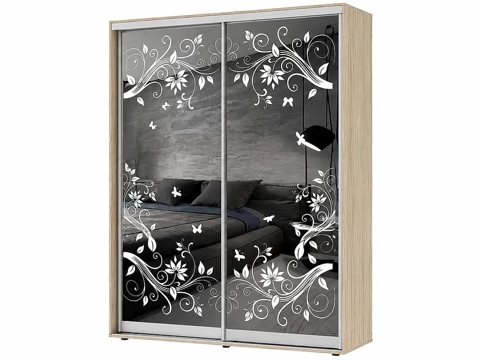 Шкаф-купе Феникс 1700×2200×450 Стандарт с зеркальным фасадом
