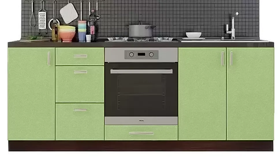 Салатовая Прямая кухня МоДа VIP-Master 2,2 метра витрина Салатовая Прямая кухня МоДа VIP-Master 2,2 метра витрина