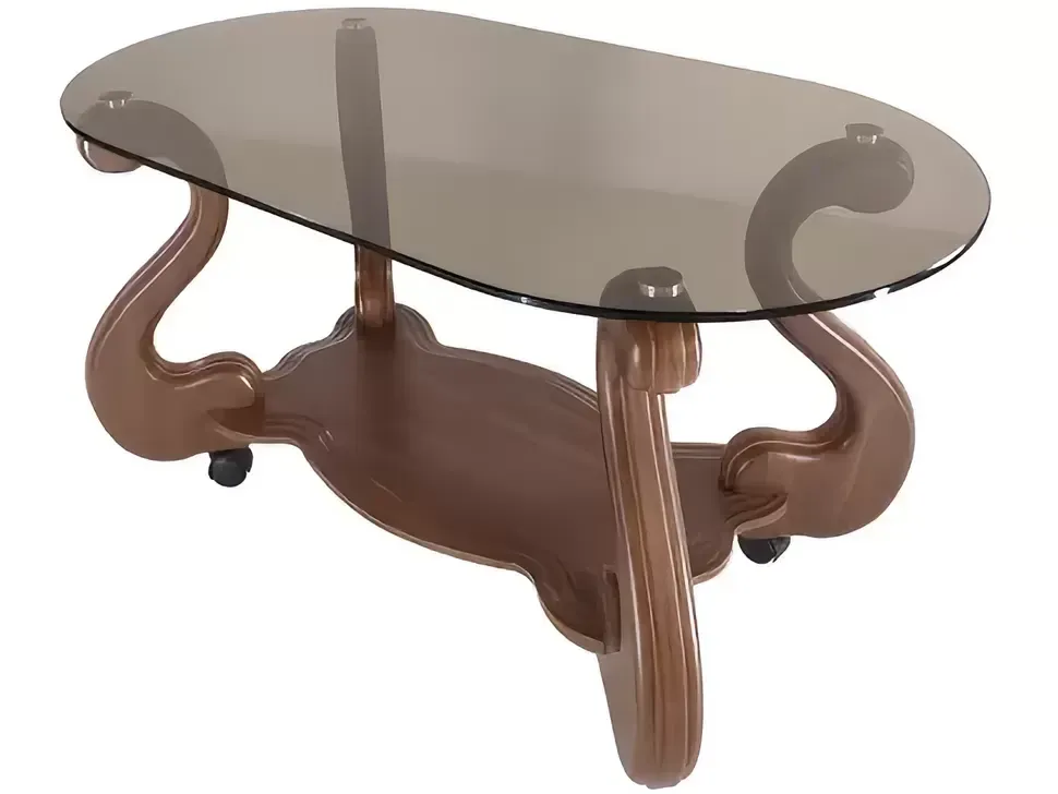 Скляний журнальний столик овальний МС-6 Луїза Антонік фото 9 Скляний журнальний столик овальний МС-6 Луїза Антонік фото 9