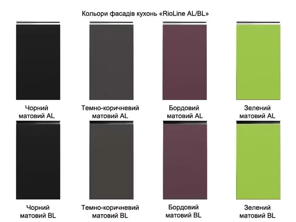 Фасады для кухни серии Рио Лайн, мебельной  фабрики ВИП-Мастер