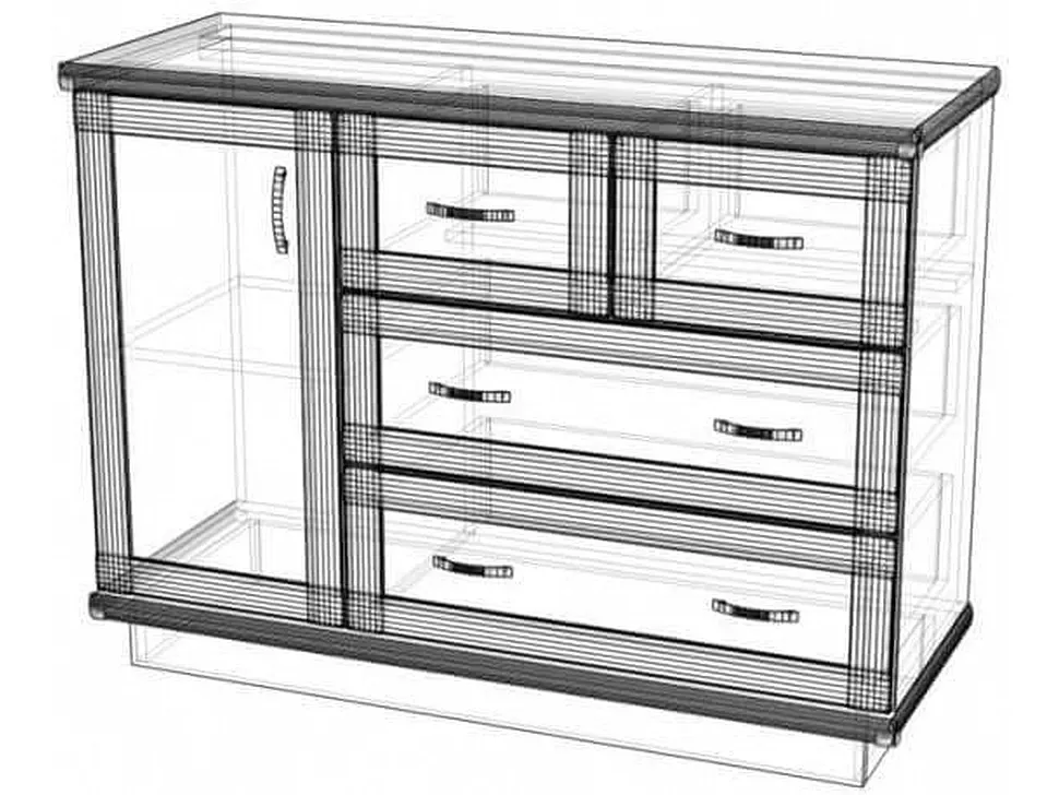 Комод АКМ-040/1 1200х900х450 Тіса Меблі АКМ – деталі виробу
