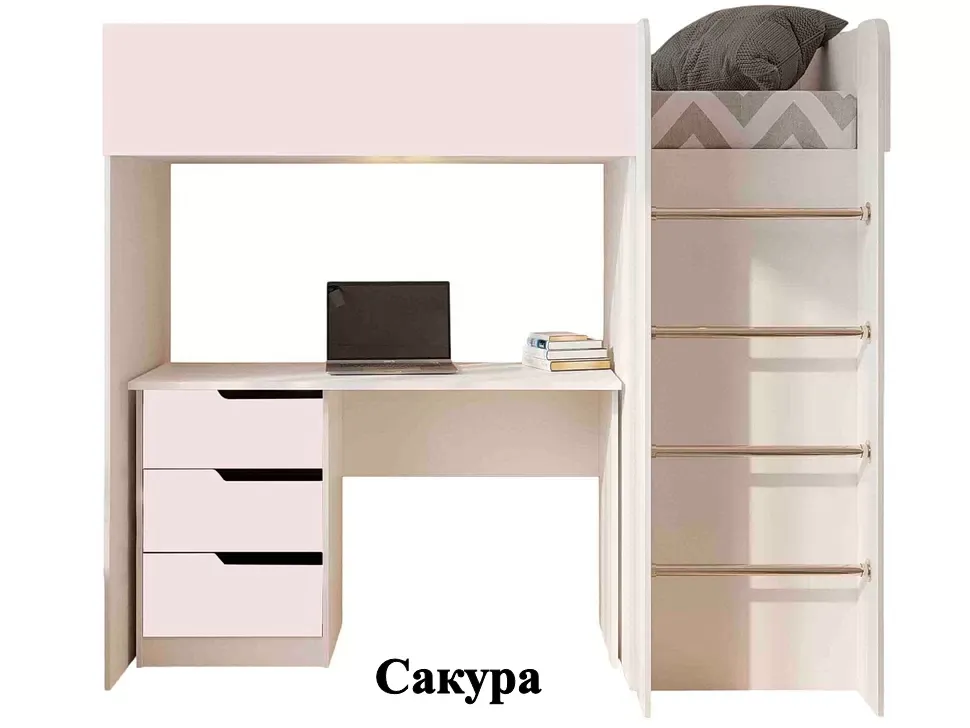 Дитяче ліжко-горище Bed-Room №3 Viorina DEKO корпус білий фото 7