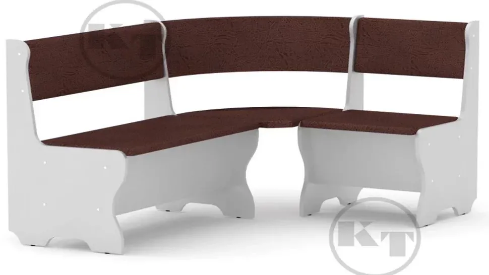 Кухонный уголок Мальта Компанит искусственная кожа Бронза цвет корпуса белый
