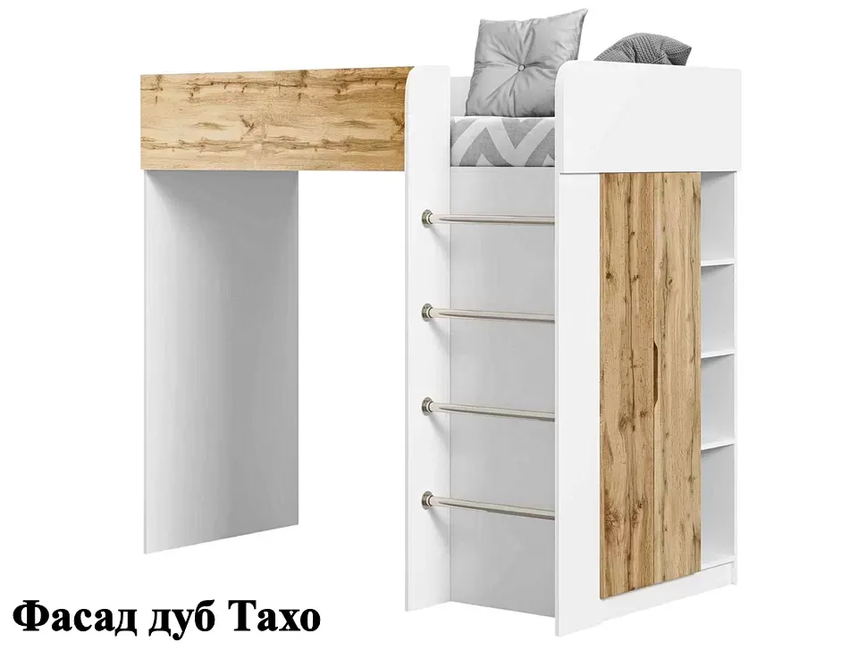 Детская кровать-чердак Bed-Room №3 Viorina DEKO корпус белыйцвет фасада дуб Тахо Детская кровать-чердак Bed-Room №3 Viorina DEKO корпус белыйцвет фасада дуб Тахо