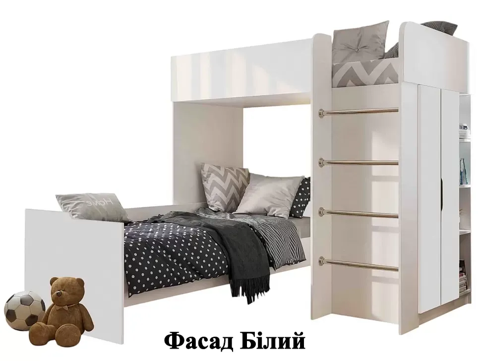 С Дополнительной Кроватью Белый Детская кровать-чердак Bed-Room №3 Viorina DEKO корпус белый С Дополнительной Кроватью Белый Детская кровать-чердак Bed-Room №3 Viorina DEKO корпус белый
