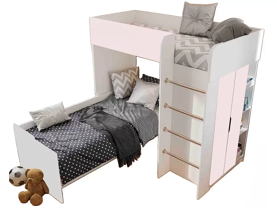 Детская кровать-чердак Bed-Room №3 Viorina DEKO корпус белый фото 10