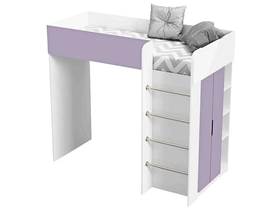 Детская кровать-чердак Bed-Room №3 Viorina DEKO корпус белый фото 38