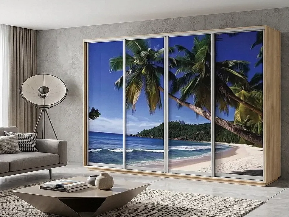Шкаф-купе 3800×2200×450 Феникс Стандарт в интерьере гостиной Шкаф-купе 3800×2200×450 Феникс Стандарт в интерьере гостиной