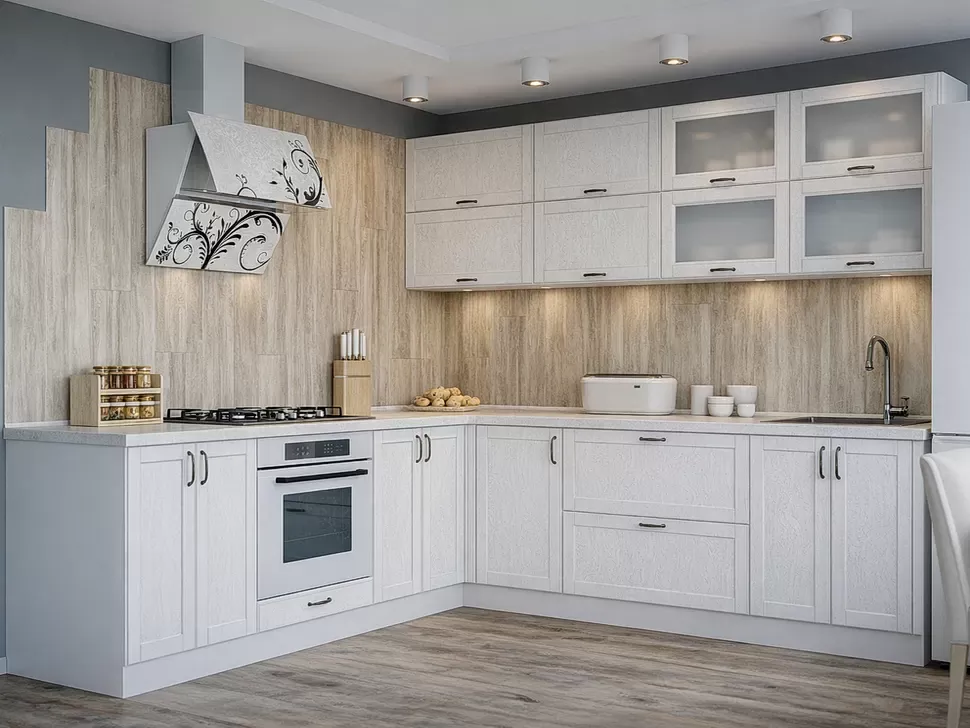 Кутова кухня Парма 2,4×2,4 м біла Віп-Майстер фото 5