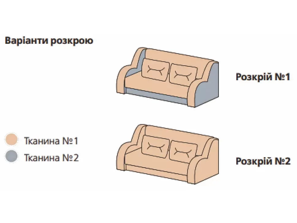 Диван Эллипс Киевский-Стандарт аккордеон 1200/1400х1900 фото 13