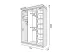 Размеры двухдверного шкафа-купе 1775x600x2400 вариант W мебельная фабрика ВИП-Мастер