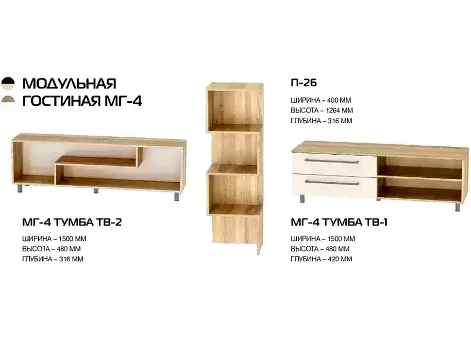 Модульная система мебельной фабрики Компанит