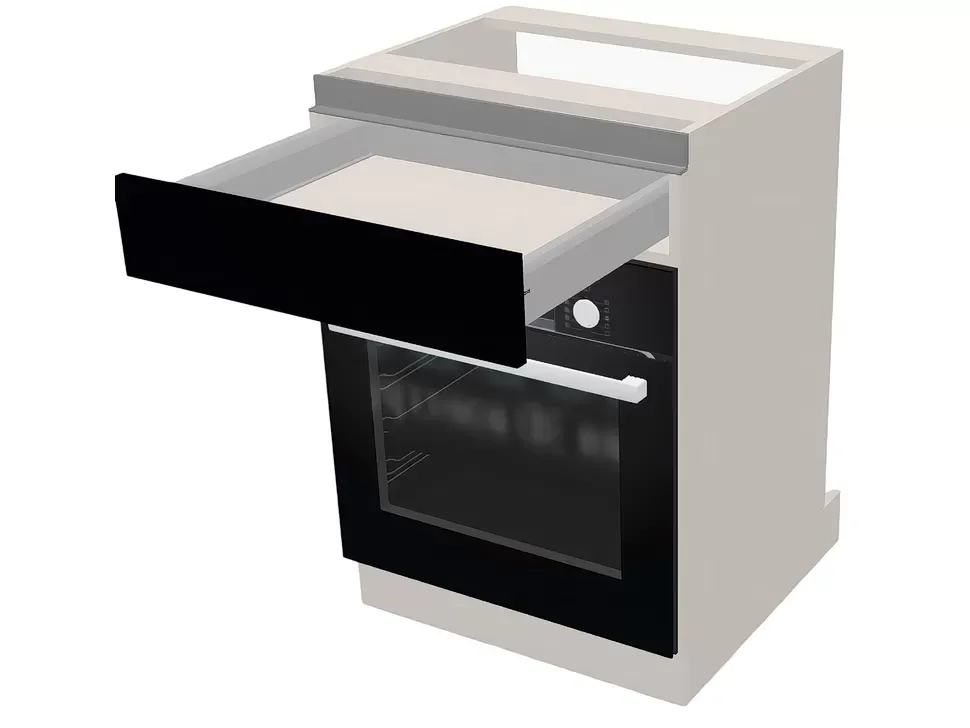 Открытая нижняя тумба под духовку с выдвижным ящиком НСДя1 Gola 600x880x513 для кухни Рост™