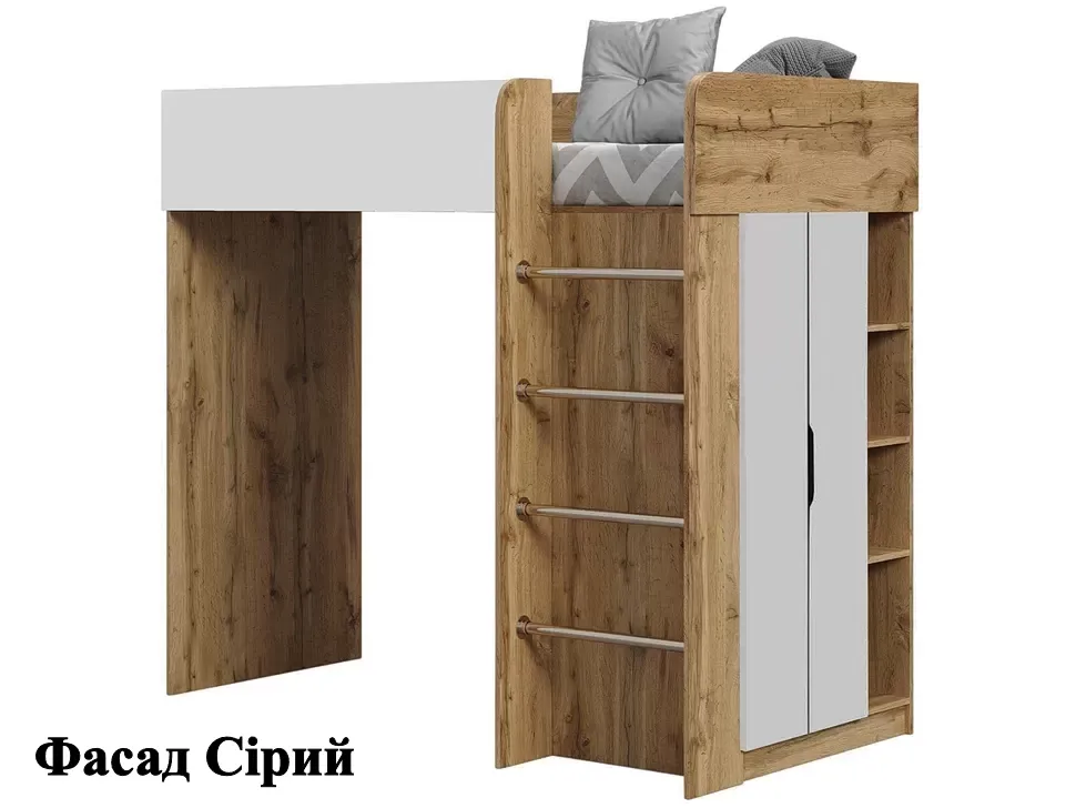 Кровать-Горка Серый Детская кровать-чердак Bed-Room №3 Viorina DEKO дуб Тахо Кровать-Горка Серый Детская кровать-чердак Bed-Room №3 Viorina DEKO дуб Тахо