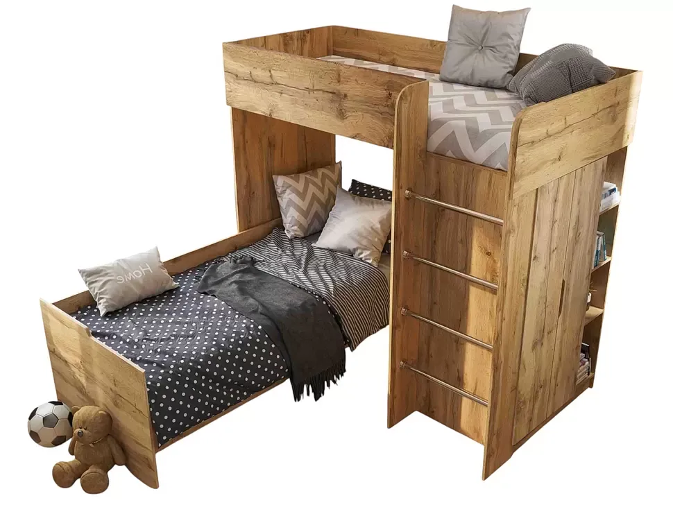 С Дополнительной Кроватью Дуб Тахо Детская кровать-чердак Bed-Room №3 Viorina DEKO дуб Тахо