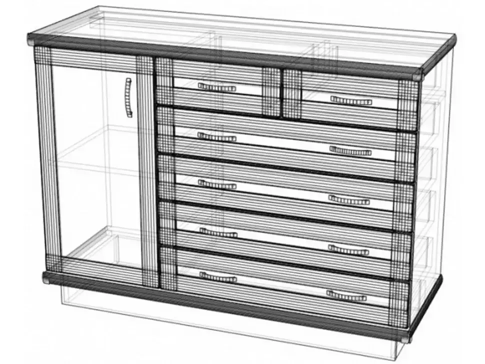 Комод АКМ-048/1 1200х900х450 Тіса Меблі АКМ – деталі виробу