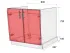Размеры открытой нижней тумбы под мойку НС2м 600x820x507 для кухни Рост™