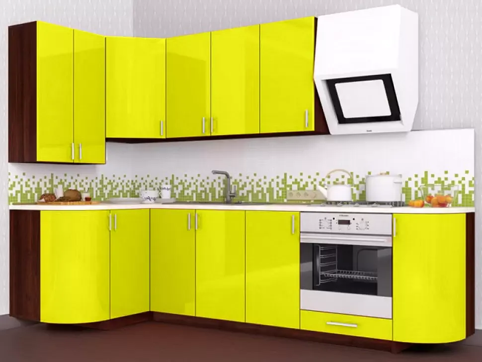 Желтая угловая кухня Color-MIX VIP-Master 2700x1300 Желтая угловая кухня Color-MIX VIP-Master 2700x1300