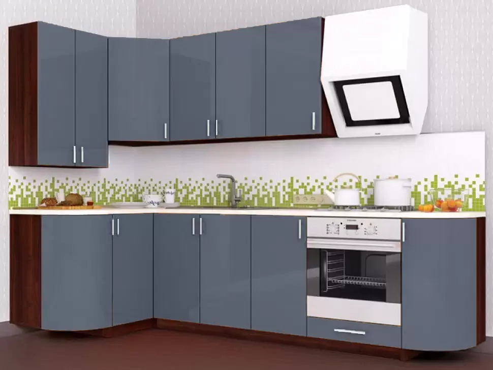 Серая угловая кухня Color-MIX VIP-Master 2700x1300 Серая угловая кухня Color-MIX VIP-Master 2700x1300