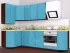 Голубая металлик угловая кухня Color-MIX VIP-Master 2700x1300 Голубая металлик угловая кухня Color-MIX VIP-Master 2700x1300