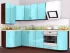 Голубая металлик угловая кухня Color-MIX VIP-Master 2700x1300 Голубая металлик угловая кухня Color-MIX VIP-Master 2700x1300