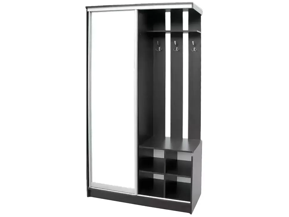 Шкаф-купе прихожая Альфа ДСП 1200x450x2200 1,2 метра с зеркалом мебельная фабрика ВИП-Мастер Шкаф-купе прихожая Альфа ДСП 1200x450x2200 1,2 метра с зеркалом мебельная фабрика ВИП-Мастер