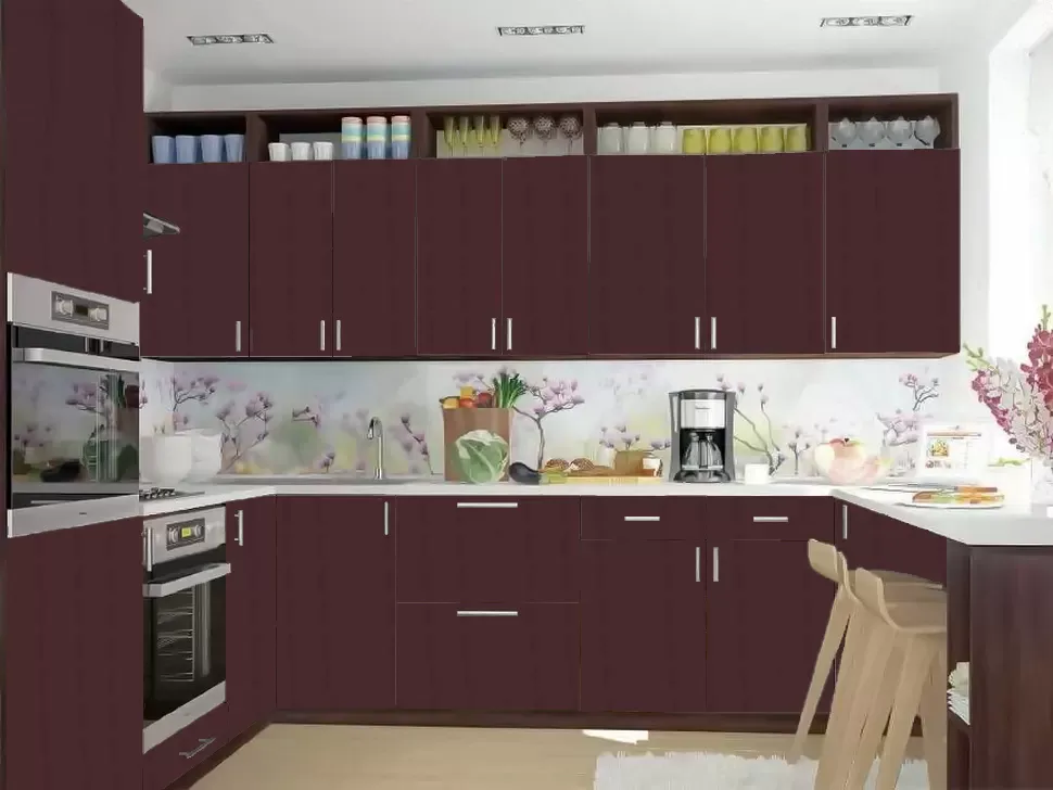 Мокко NEW П-образная кухня МоДа 2,9×2,2×2,2 м (с пеналом и столом) Вип-Мастер Мокко NEW П-образная кухня МоДа 2,9×2,2×2,2 м (с пеналом и столом) Вип-Мастер