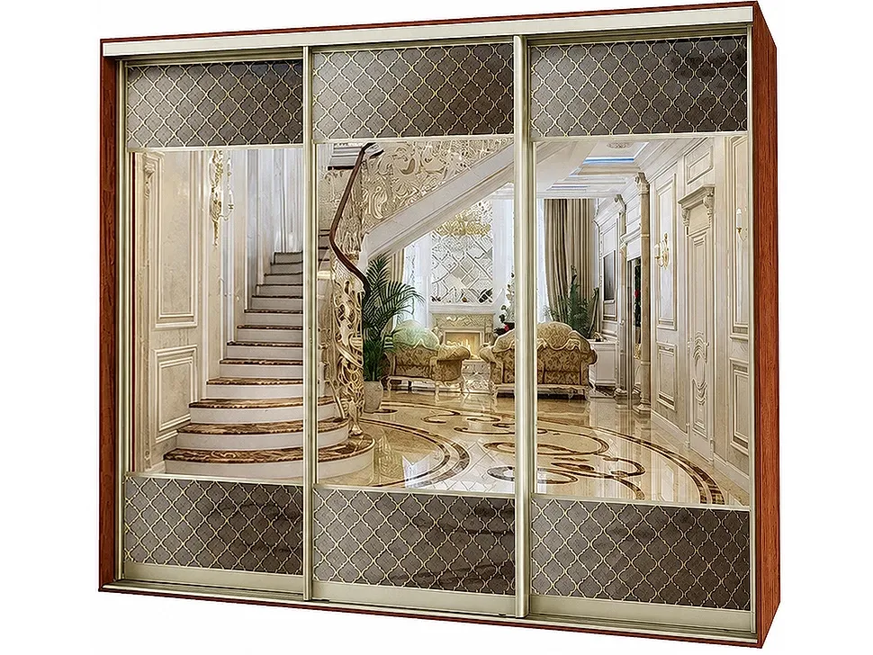 Шкаф-купе Феникс 2800×2400×450 Стандарт с зеркальными дверями