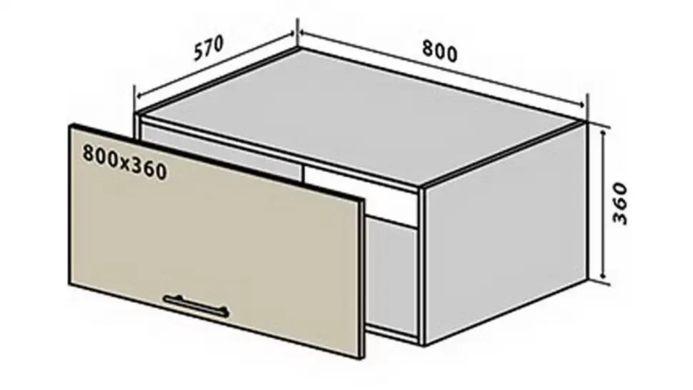 Размеры настенного шкафа для кухни VIP-Master кухня Родос модуль №63 верхний шкаф Люкс