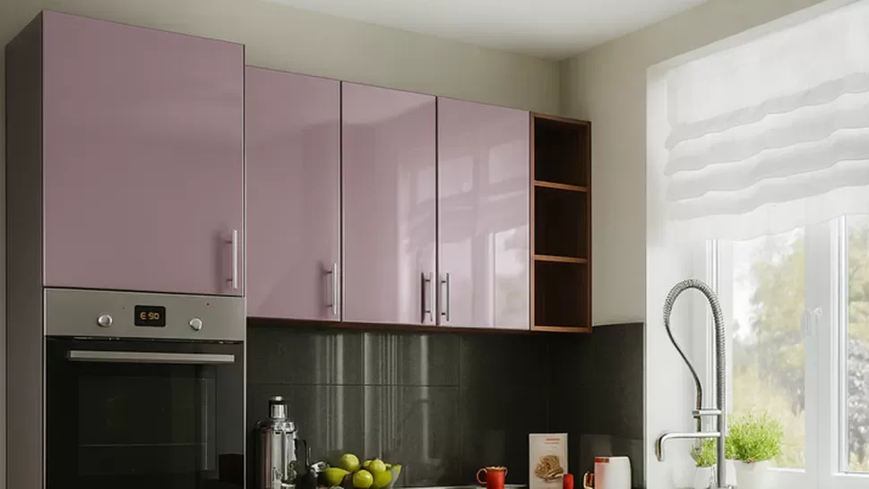 Розовая угловая кухня Color-MIX VIP-Master 2600x2140x2000
