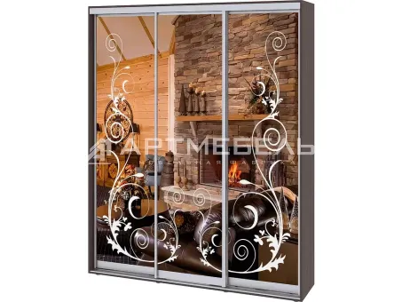 Шкаф-купе 2200x450x2200 ​Стандарт​ Феникс трехдверный