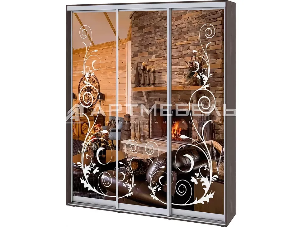Шкаф-купе 2200x450x2200 ​Стандарт​ Феникс трехдверный купить в Киеве – Киев-Мебель™