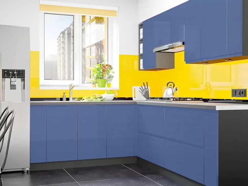 Синій Матовий Кутова кухня Інтерно 2,2×2,0 м Віп-Майстер Синій Матовий Кутова кухня Інтерно 2,2×2,0 м Віп-Майстер