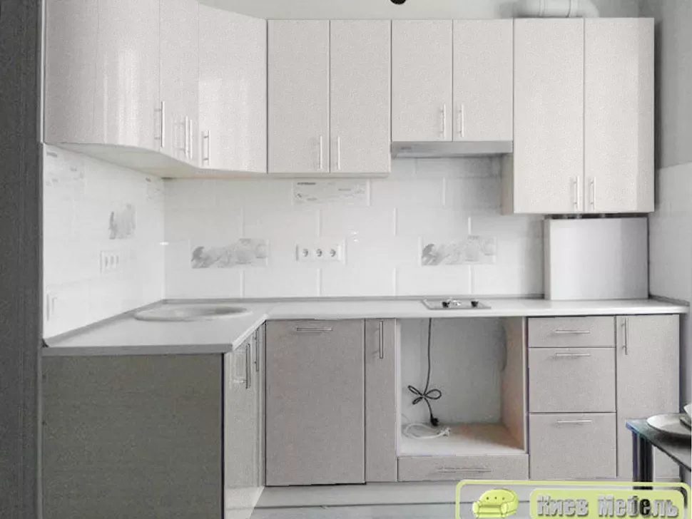 Серебро NEW Металлик Угловая кухня МоДа 2,0×2,5 м радиусная Вип-Мастер Серебро NEW Металлик Угловая кухня МоДа 2,0×2,5 м радиусная Вип-Мастер