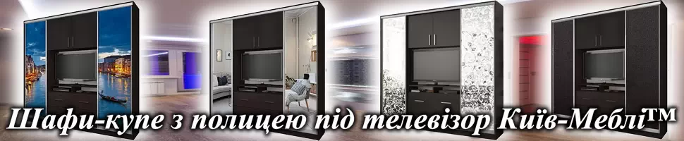Шкаф-купе ТВ с полкой от Киев-Мебель™